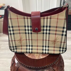 Pre-loved Vintage Burberry London Check Shoulder Handbag